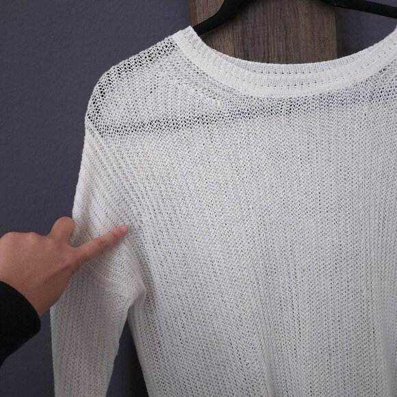 VINCE COLORBLOCK 100% LINEN WOMEN SWEATER SIZE S - Picture 9 of 9